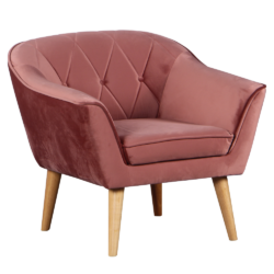 Křeslo, růžová/kaučukové dřevo, NOSEL