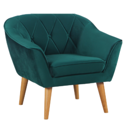 Křeslo, zelená/kaučukové dřevo, NOSEL