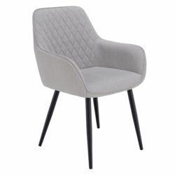 Designové křeslo, světle šedá/černá, OSKOR