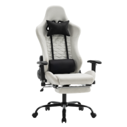 Kancelářské/herní křeslo, bílá/černá, PAPIBAS