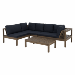 Zahradní set, akáciové dřevo, hnědá/tmavě šedá, PARAG