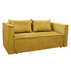 Rozkládací pohovka, žlutá, PEGY P