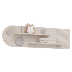 Závěsná police 130, kašmír/dub craft zlatý/šedá, PIGA