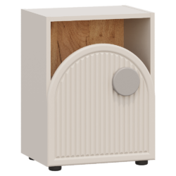 Vertikální regál, kašmír/dub craft zlatý/šedá, PIGA 1D