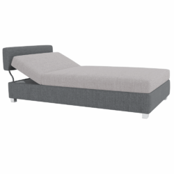 Polohovací válenda, tmavě šedá/šedá, DOMEN