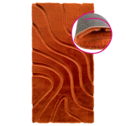 Koberec, cihlová/3D vzor, 140x200, PUFIN TYP 2