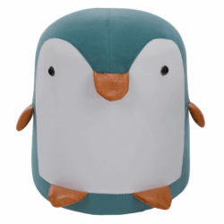 Taburet ve tvaru tučňáka, modrá/bílá, RAINO