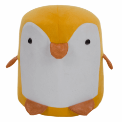 Taburet ve tvaru tučňáka, žlutá/bílá, RAINO