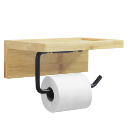 Držák na toaletní papír, hnědá/černá, REKUSI