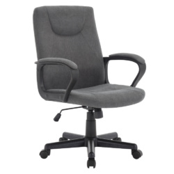 Kancelářské křeslo, tmavě šedá/černá, REVIN