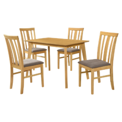 Jídelní set 1+4, dub sonoma světlý/tmavě hnědá, ROIS SET