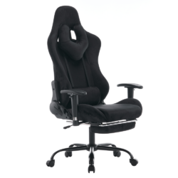 Kancelářské/herní křeslo, černá Velvet látka, SALOP