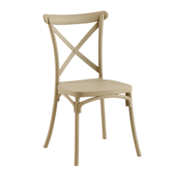 Stohovatelná židle, šedohnědá, SAVITA