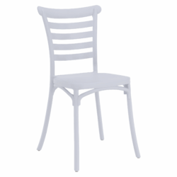 Stohovatelná židle, bílá, SAVITO