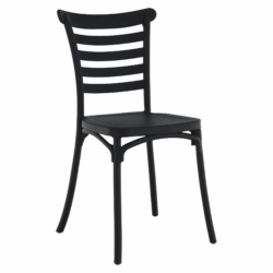 Stohovatelná židle, černá, SAVITO