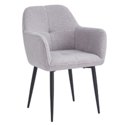 Jídelní křeslo, šedá/černá, SENER