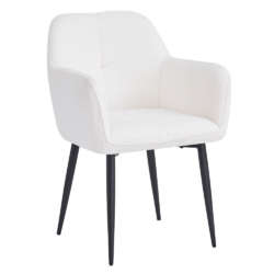 Jídelní křeslo, bílá/černá, SENER