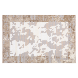 Koberec, béžová/hnědá, 67x120, SOLY TYP 1