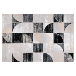 Koberec, černá/béžová, 160x235, SOLY TYP 3