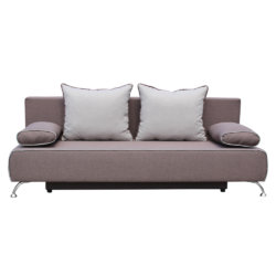 Rozkládací pohovka, béžová/hnědá, TIMON