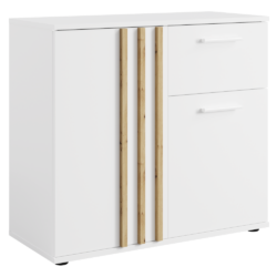 Komoda, 2D1S, bíla/dub artisan, TOLIS TYP 4