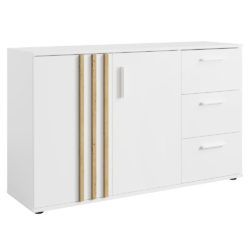 Komoda, 2D3S, bíla/dub artisan, TOLIS TYP 3