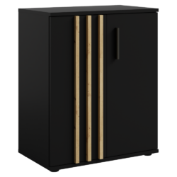 Komoda, 2D, černá/dub artisan, TOLIS TYP 1