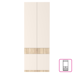 Skříň, dub sonoma/kašmír, VERTIO SZF4D2S