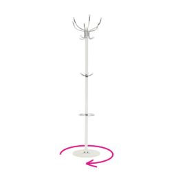 Věšák, bílá, JIMY  NEW