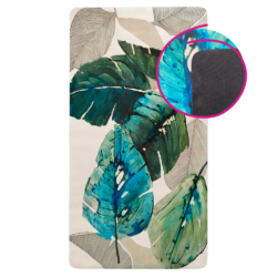 Koupelnová předložka, béžová/vzor listy, 40x60, VIMAL TYP 4