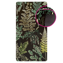 Koupelnová předložka, černá/vzor listy, 40x60, VIMAL TYP 2