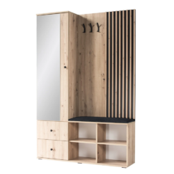 Předsíň, dub artisan/černá, KOLI C