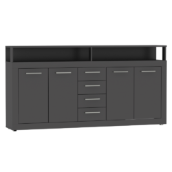 Kombinovaná komoda, grafit, LUNYSA