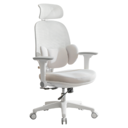 Kancelářské křeslo, šedá/bílá, ABRAMO