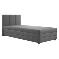 Boxspringová postel, jednolůžko, šedá, 110x200, univerzální, ALEXA