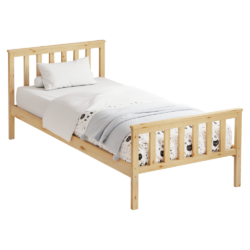 Postel s roštem, přírodní, 90x200, ANATRA