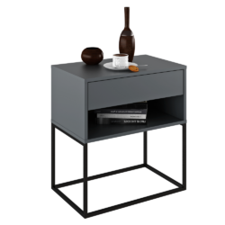 Noční/příruční stolek, grafit/černá, ARTI TYP 2