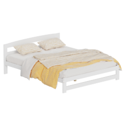 Postel s roštem, bílá, 160x200, AZRA