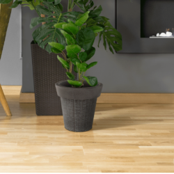 Květináč, plast, šedá, BEGON