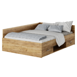 Postel, 140x200, dub artisan, BOAT