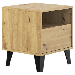 Noční stolek, dub artisan, BOGAN NEW 1S