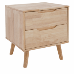 Noční stolek, masivní dřevo, přírodní, BRUNI