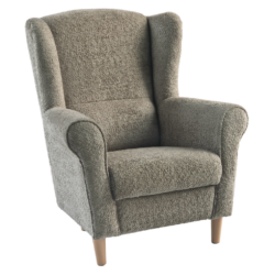 Křeslo ušák, šedobéžová Taupe látka Coral, CHARLOT