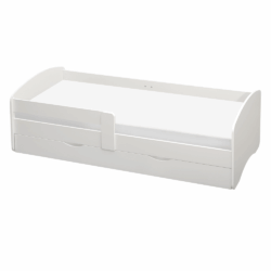 Postel s roštem a úložným prostorem 80x160, bílá, COCOLINO