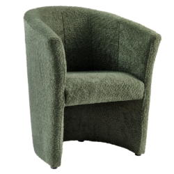 Klubové křeslo, zelená látka Coral, CUBA