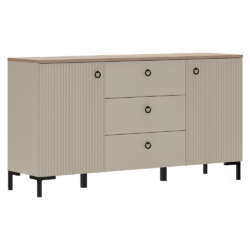 Komoda, šedohnědá Taupe/dub silverjack, DOMCA 2D3S