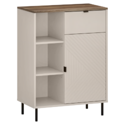 Nízký regál, kašmír/dub castello, EYCO 1D1S