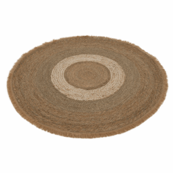 Kulatý koberec, přírodní, mořská tráva, 120 cm, FERNO