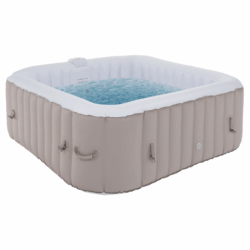 Nafukovací vířivka, šedohnědá Taupe / bílá, 4-6 os, 910 l, Kamino New Typ 4