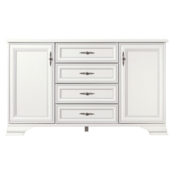 Komoda, alpská bílá, KENTAK KOM2D4S